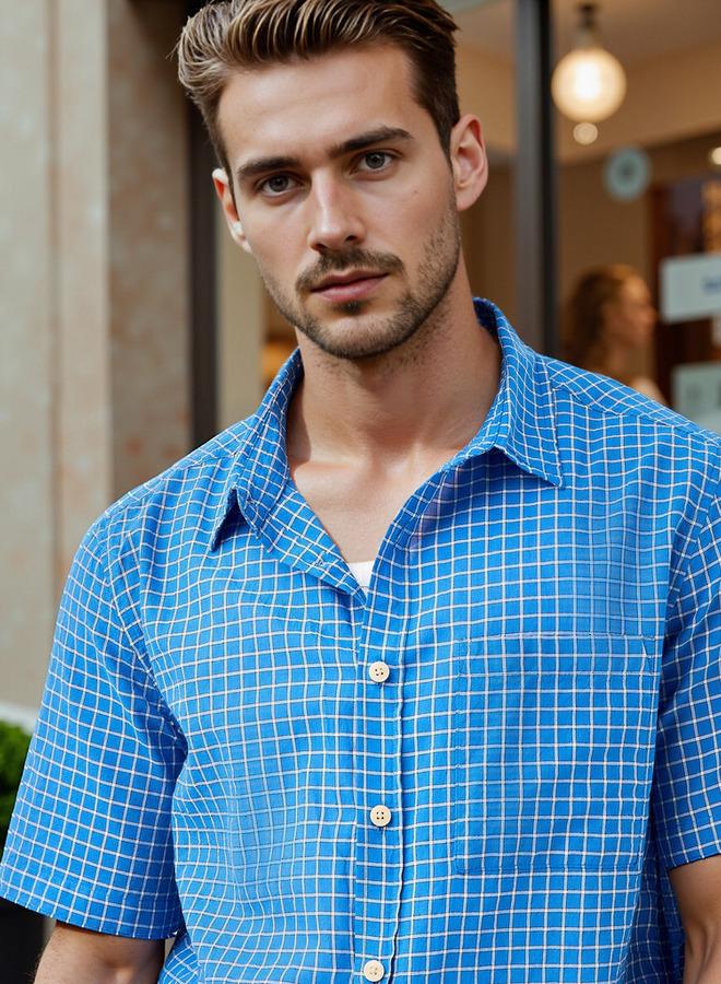 لي كوبر قميص لي كوبر كاروهات بياقة وجيب صدر بقصة عادية - Image 4