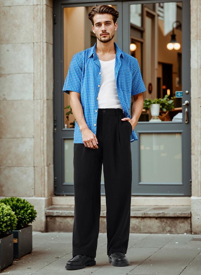 لي كوبر قميص لي كوبر كاروهات بياقة وجيب صدر بقصة عادية - Image 3