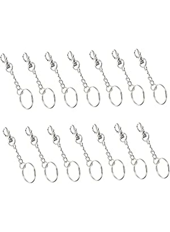 60 Pcs Stainless Steel Swivel Lobster Claw Clasps Key Rings Jewelry Making DIY Crafts - Image 1