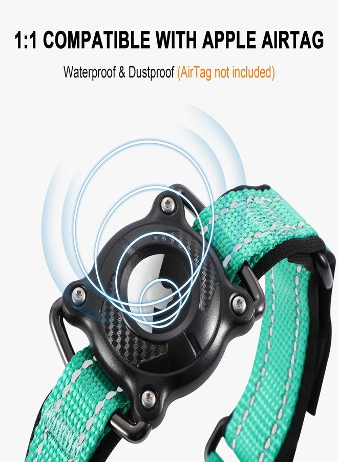 WHIPPY Airtag Dog Collar with Martingale Design, IP68 Waterproof Air Tag Collar Holder, Adjustable Reflective Soft Padded Nylon Dog Collar for Large Medium Small Dogs - Image 2
