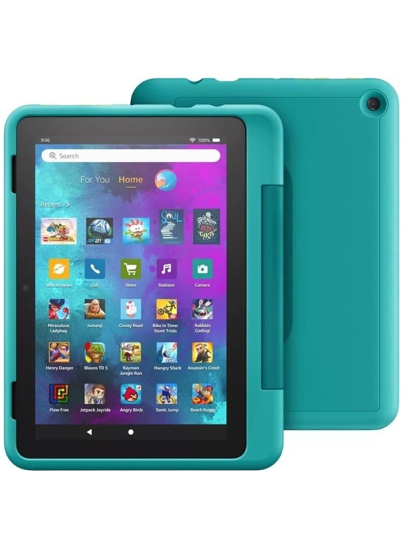 TAB Fire HD 8 Kids Pro Ages 6-12 (2022) 8" HD Wi-Fi 32 GB - Hello Teal - Image 1