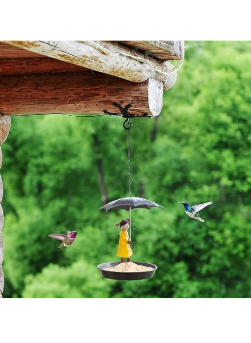 KASTWAVE Hummingbird Feeders Tray Outside for Bird Bath, Hummingbird Feeders for Outdoors, Bird Feeders for Outdoors Hanging, Resistant to Ants and Bees, Wild Bird Feeders with Metal Hanging Chain - Image 4