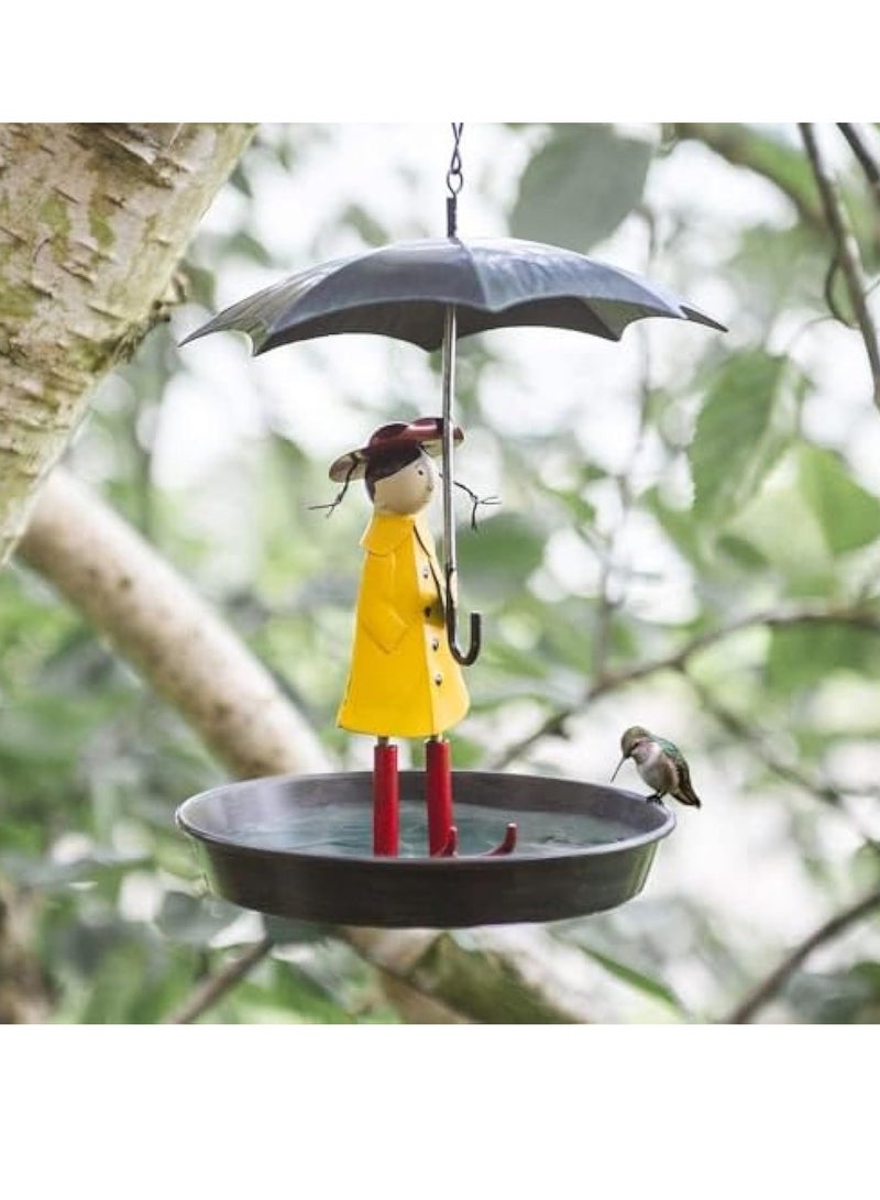 KASTWAVE Hummingbird Feeders Tray Outside for Bird Bath, Hummingbird Feeders for Outdoors, Bird Feeders for Outdoors Hanging, Resistant to Ants and Bees, Wild Bird Feeders with Metal Hanging Chain - Image 2