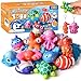 SNLN 12 Pcs Ocean Squishy Toys for Kids Under the Sea Party Favors Bulk for Birthday Gift Slow Rising Squishy Keychain Goodie Bag Filler Treasure Box Classroom Prize Ocean Themed Birthday Party Favors - Image 2