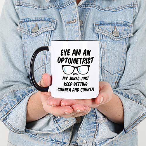 Casitika Optometry Mugs. 11 oz Eye Doctor Ophthalmologist Mug. Eye Am An Optometrist My Jokes Keep Getting Cornea. Present Idea for Boss or Co-Worker. - Image 4