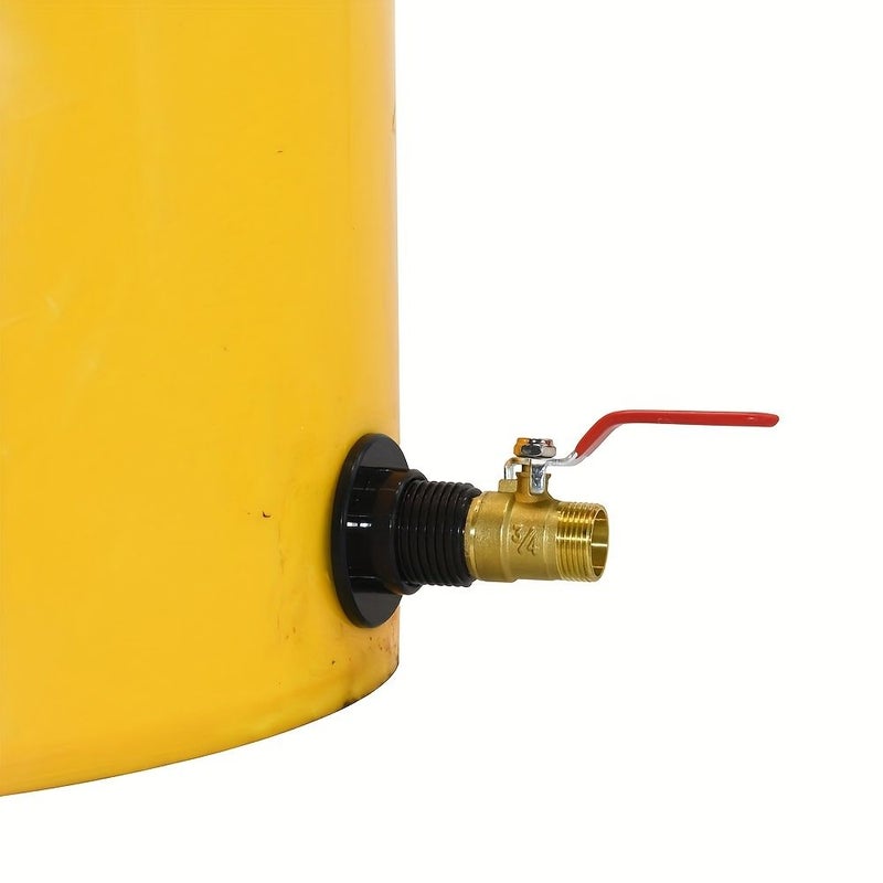 PVC Bulkhead Joint Adapter Kit With Brass Ball Valve 1 2 3 4 1 Inch External Thread Connector Durable Rain Barrel Connector Set For Aquarium Water Tank Bathtub Breeding Site G1 - Image 1