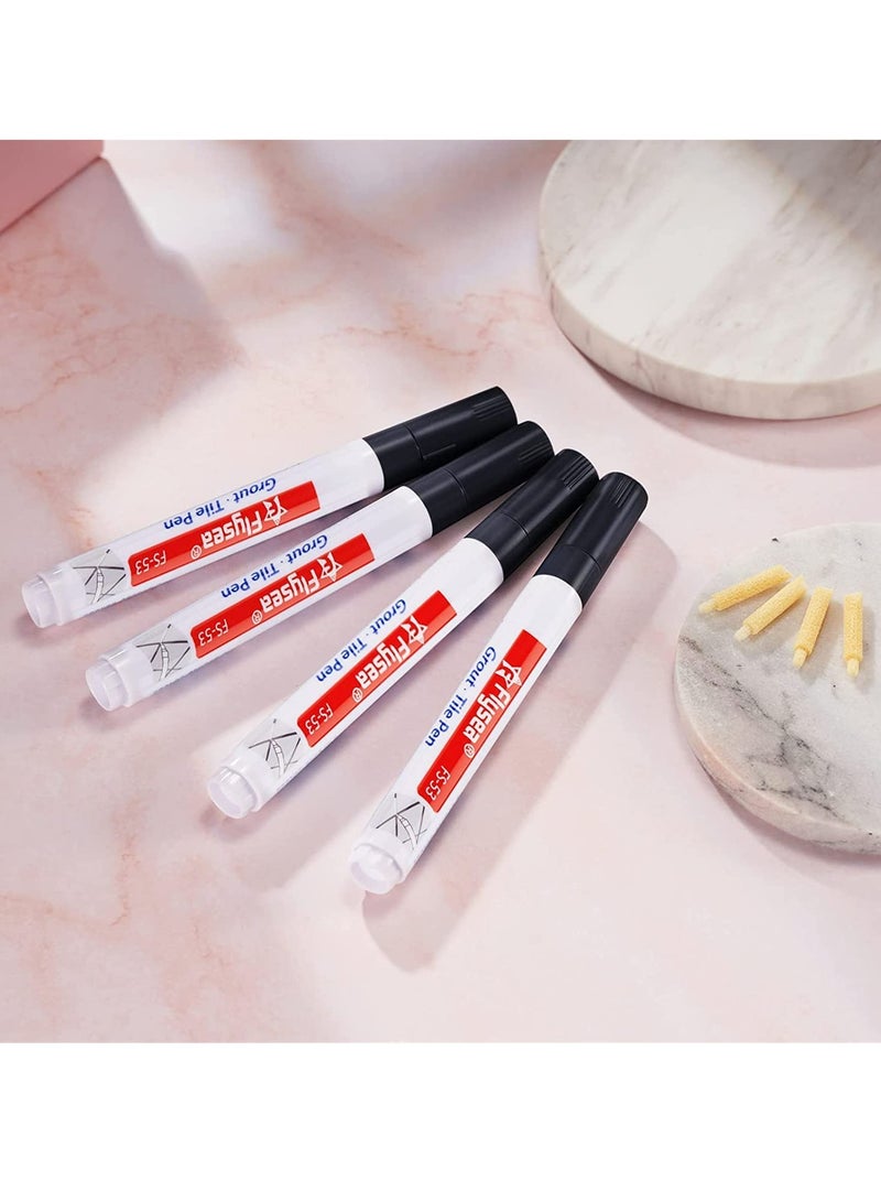 KASTWAVE Black 6 Pieces Tile Pen Wall Grout Restorer Pen Repair Marker Grout Filler Pen for Restoring Tile Grout Wall Floor Bathrooms and Kitchen  - Image 5