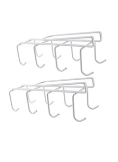 SYOSI Mug Holder 2PCS Under Shelf Mug Rack with 8 Hooks for Kitchen Office and Closet Organization  - Image 1