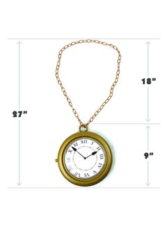 Skeleteen Jumbo Gold Clock Necklace - White Rabbit Clock, Hip Hop Rapper Clock - 1 Piece - pzsku/ZBF0495491BE56689A4CDZ/45/_/1737374402/1d033803-81b9-4561-b007-10427cd6708f