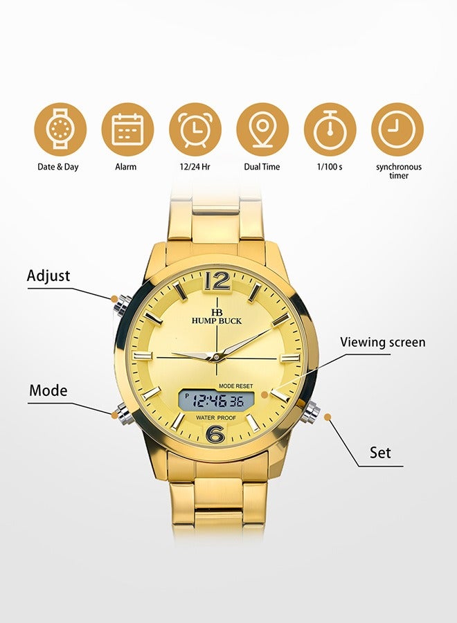 HUMPBUCK Watches for Men with Perpetual Calendar and Alarm Waterproof Multifunctional Watch Casual and Minimalist Style Wristwatch  - Image 5