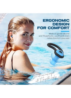 Hearprotek 2 Pairs Swimmer Ear Plugs Hearprotek Upgraded Custom Fit Water Protection Adult Swimming Earplugs For Swimmers Water Pool(Blue)  - Image 5