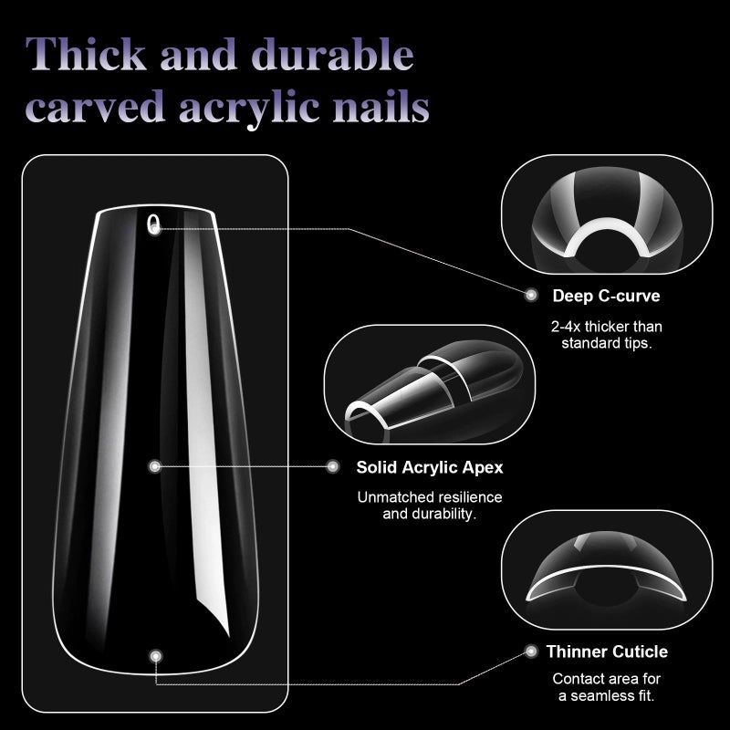Nail arch nail plate semi frosted nail plate  Transparent - Image 3