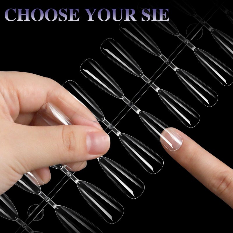Nail arch nail plate semi frosted nail plate  Transparent - Image 2