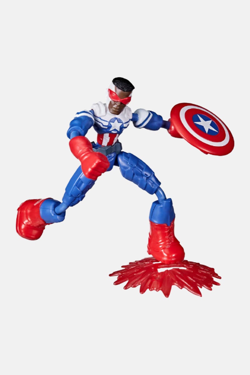 MARVEL Avengers Bend And Flex Figure Captain America, Blue - Image 5