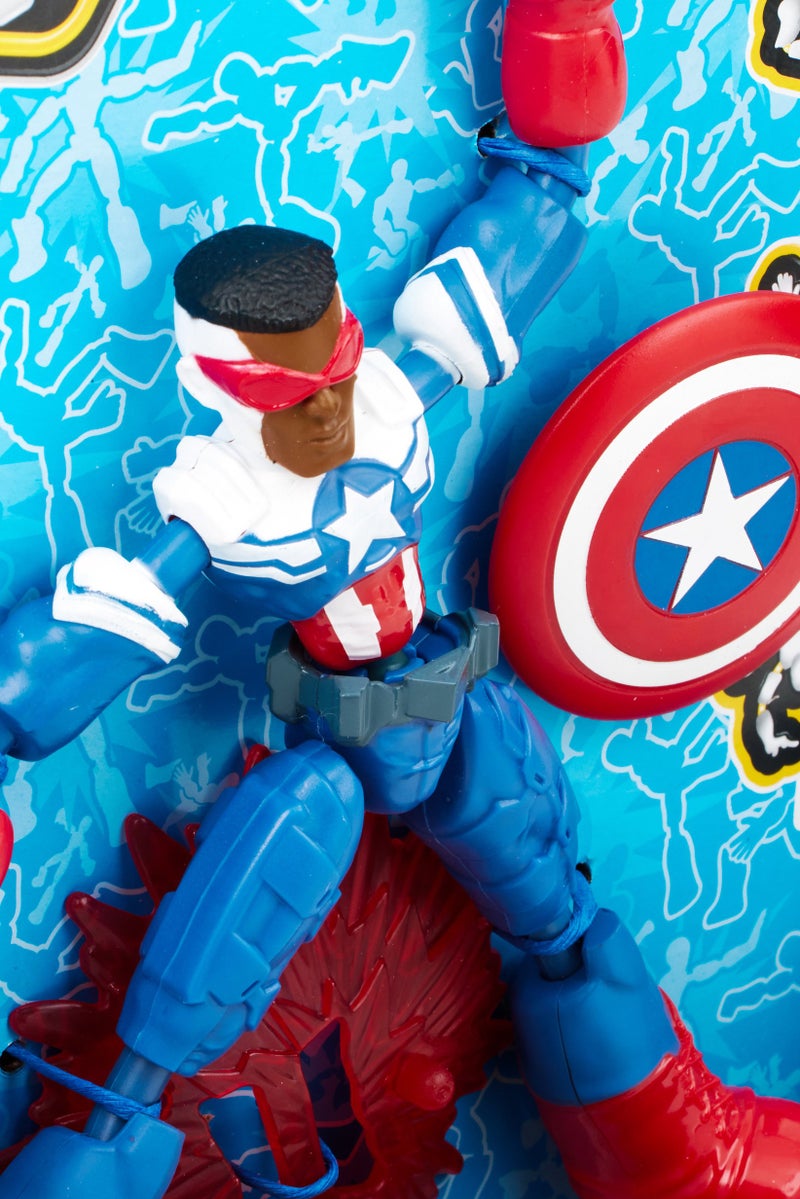 MARVEL Avengers Bend And Flex Figure Captain America, Blue - Image 4