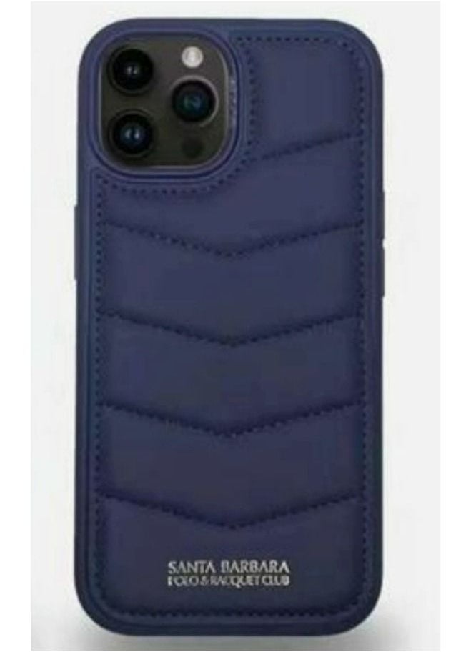 SANTA BARBARA POLO & RACQUET CLUB Clyde Series Protective Soft Stand Phone Case Cover Fabric Stitching vertical Flip Phone Case With Credit Card Holder Slot Compatible with iPhone 15 Pro - Dark Purple  - Image 1