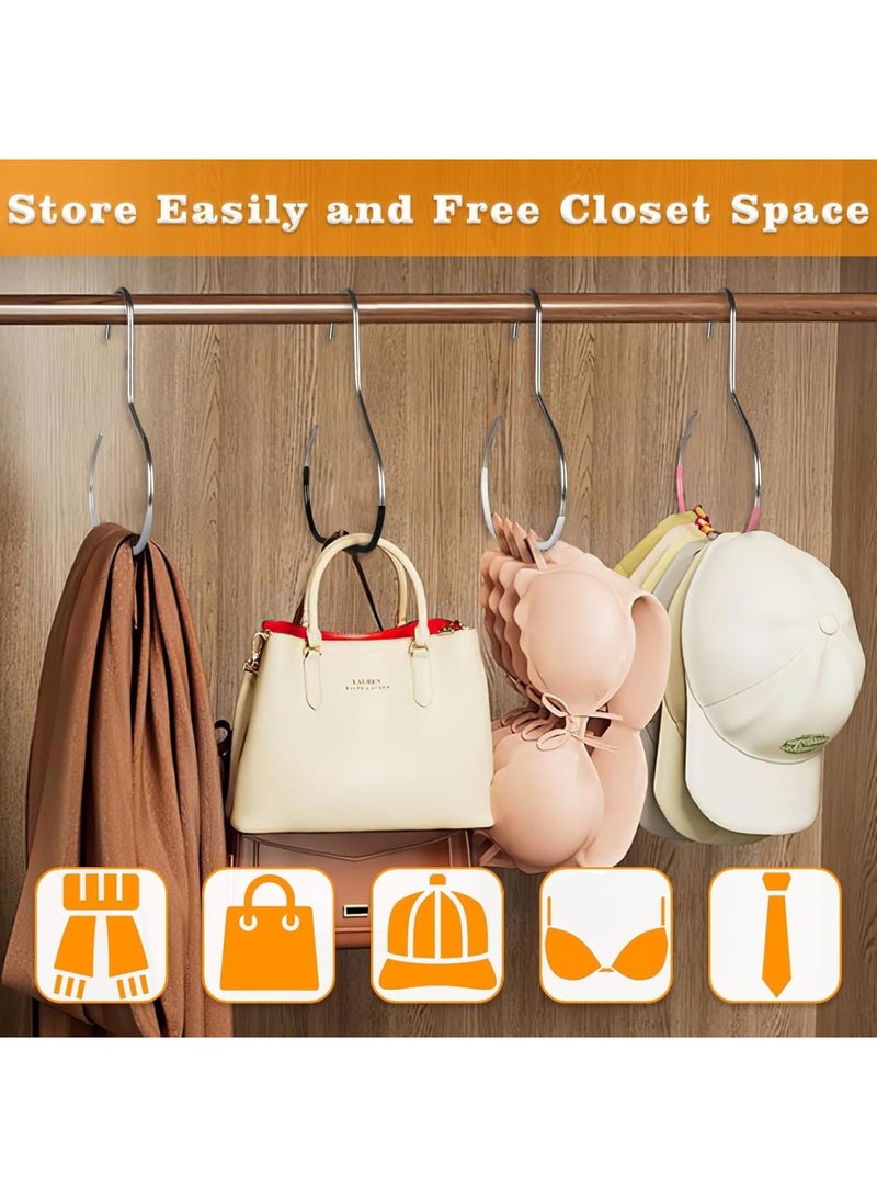 SYOSI Hat Hangers, Closet Hat Organizer for Baseball Caps, Wall-mounted Hats Storage Rack for Scarves, Belts, Headwear, Adjustable Hats Holder for Bedroom, Closet, Wardrobe, Entryway (4 color, 8 Pack) - Image 2