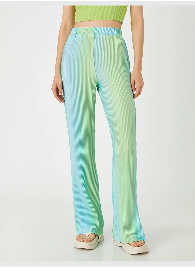 KOTON Elastic Waist Trousers Pleated