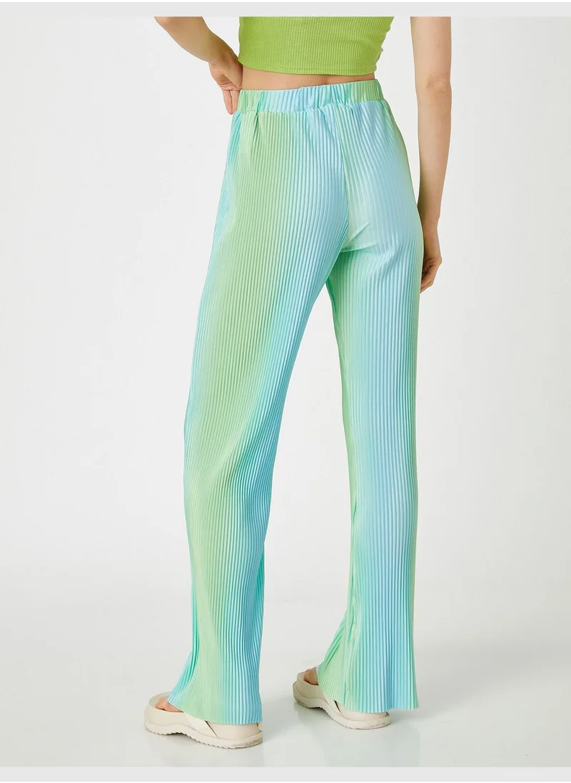 KOTON Elastic Waist Trousers Pleated