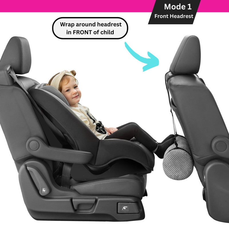 Swanoo Car Seat Foot Rest for Kids | Car Seat Accessories | Leg Rest for Car Seat Kids | Car Foot Rest with Extra Long Straps Adjusts to Any Carseat Or Toodlers Booster Seat Navy by SWANOO - Image 4