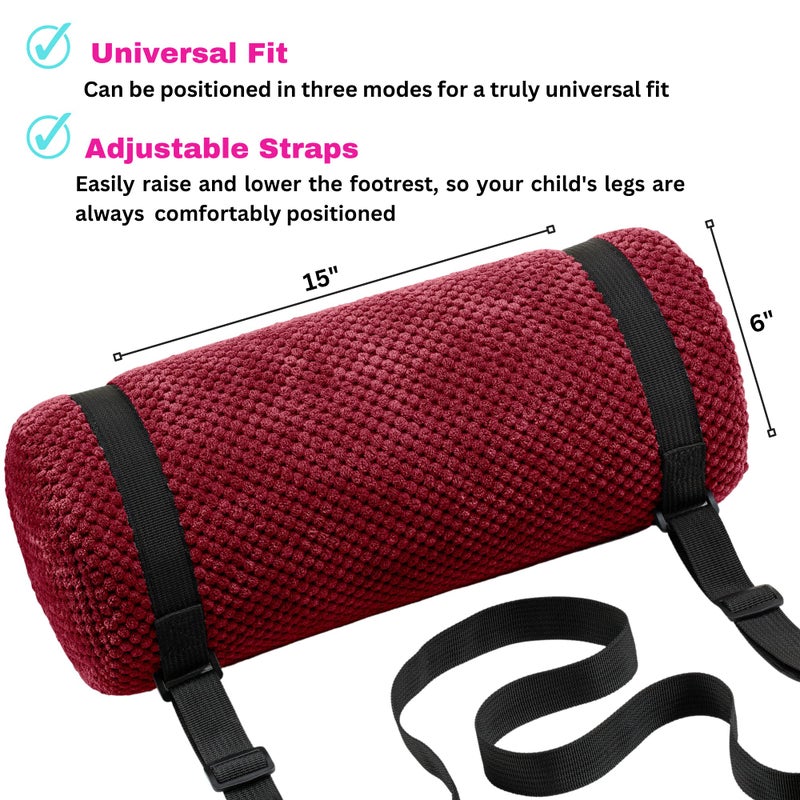 Swanoo Car Seat Foot Rest for Kids | Car Seat Accessories | Leg Rest for Car Seat Kids | Car Foot Rest with Extra Long Straps Adjusts to Any Carseat Or Toodlers Booster Seat Navy by SWANOO - Image 3