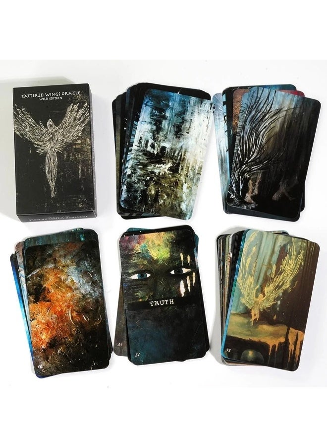 NIBEMINENT 1 Personal Tarot Deck, Antique Wings, Magic Cards, Leisure Fortune Divination Party, Entertainment Activity, Family Gathering, Board Game - Image 3