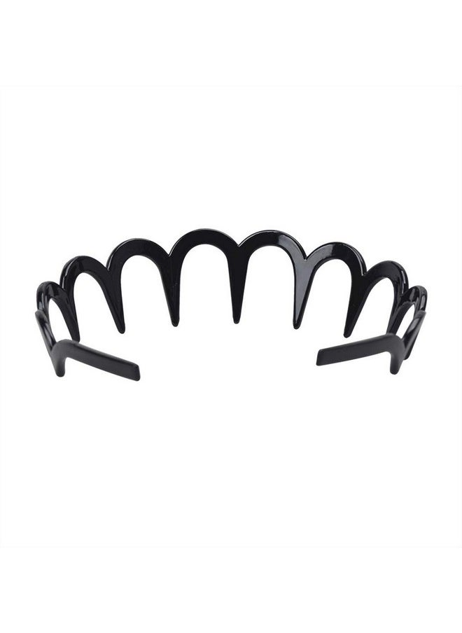 Fodattm 2Pcs Zig Zag Shark Tooth Hairband Plastic Headband Hair Comb Women Hair Hoop Hair Accessories (E)  - Image 5