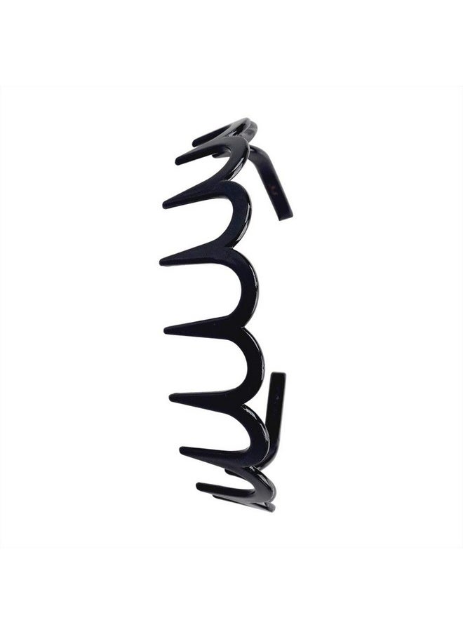 Fodattm 2Pcs Zig Zag Shark Tooth Hairband Plastic Headband Hair Comb Women Hair Hoop Hair Accessories (E)  - Image 4