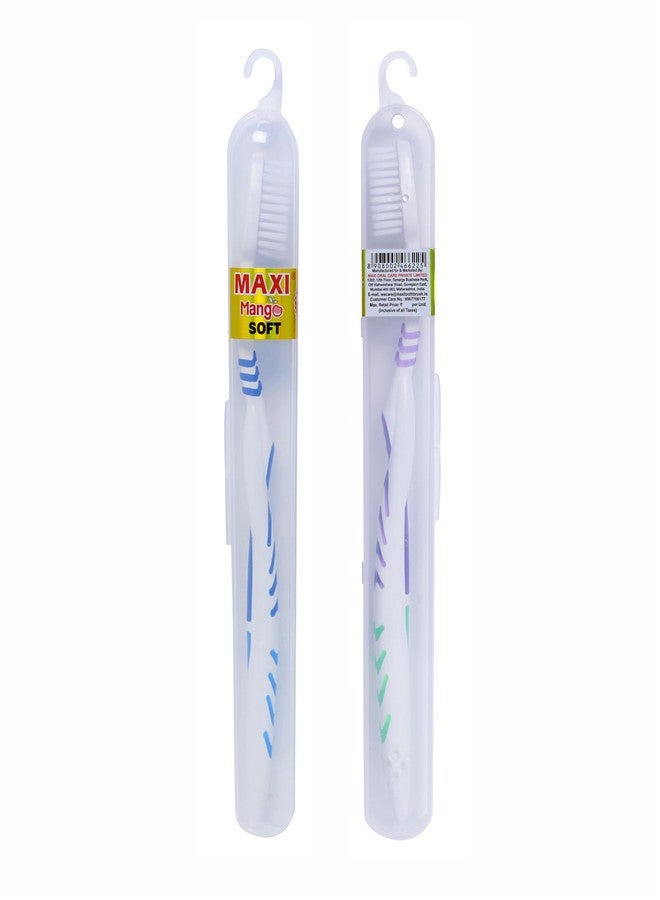 MAXI Mango Soft Bristle Toothbrush with Container (Pack of 12) - Image 2