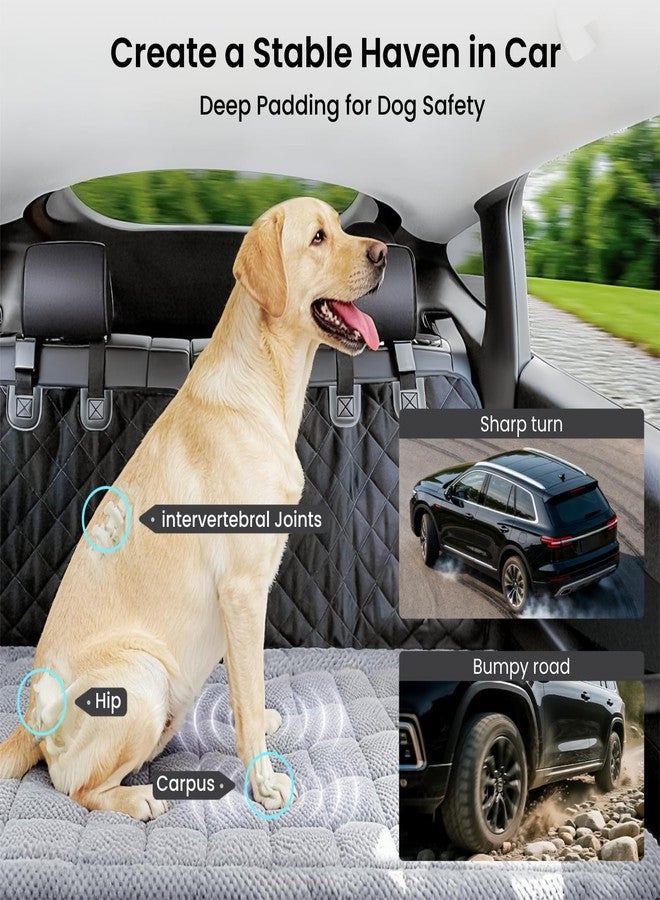 REEVAA Dog Bed Mat for Car Backseat [Extra-Thick & Chew-Resistant], Road Trip Bed to Fully Protect Dog's Safety, Fits Trucks/SUVs Back Seat Cover Extenders, Grey, 54x24x1.8 inch - Image 3