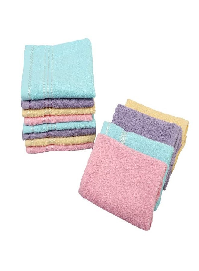 GRGRASP Thread That Bind Relations 100% Cotton Soft & Absorbent 300 GSM Face Towel Set of 12 pcs (Size 27 * 27Cm Small) Multi Color - Image 1