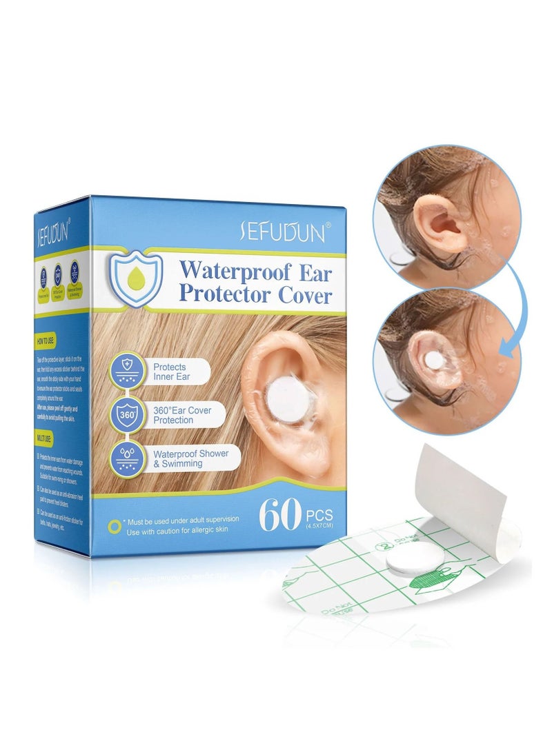 60 Pieces Waterproof Ear Protector Cover for Swimming Shower Ear Protectors with Ear Plugs for Kids Newborn Disposable Ear Covers for Shower Surfing Snorkeling and Other Water Sports - Image 1