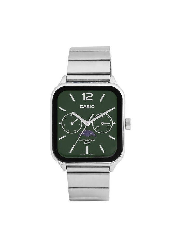 كاسيو ساعة كاسيو الكلاسيكية بميناء أخضر داكن للجنسين MTP-M305D-1AV - Image 1