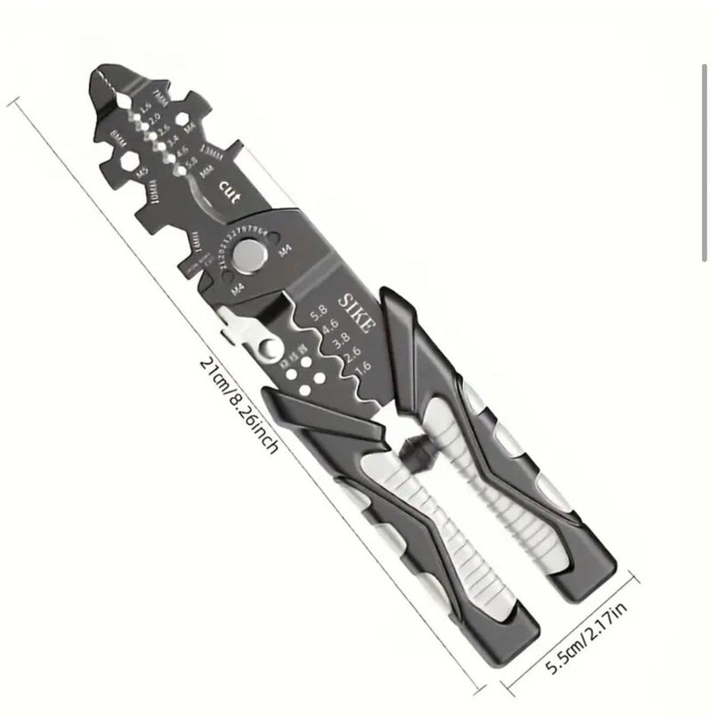 Orrda Wire Stripper Multifunctional 25 In 1 Wire Stripping Tool Cable Stripper Tool Wire Crimping Tool Wire Cutter Stripping Tool for Electric Cable Stripping Cutting and Crimping Black - Image 2