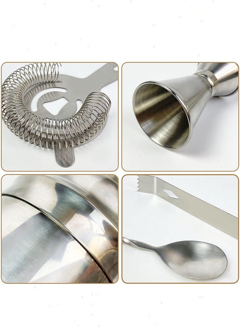 Yoawllty 10 PCS Bar Tool Set with Stylish Bamboo Stand - Perfect Home Bartending Kit and Martini Cocktail Shaker Set For an Awesome Drink Mixing Experience - Image 4