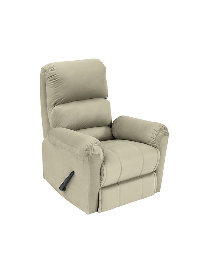 BACK COMFORT ChillSeat | Velvet Recliner Chair - Light Beige - 82×83×105 cm - Image 3