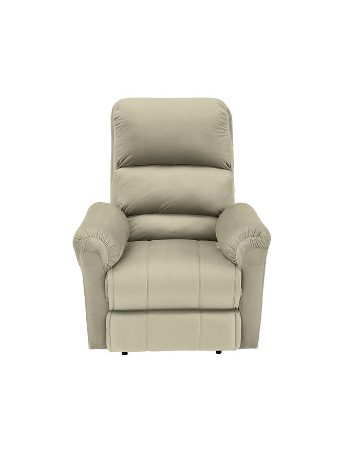 BACK COMFORT ChillSeat | Velvet Recliner Chair - Light Beige - 82×83×105 cm - Image 4