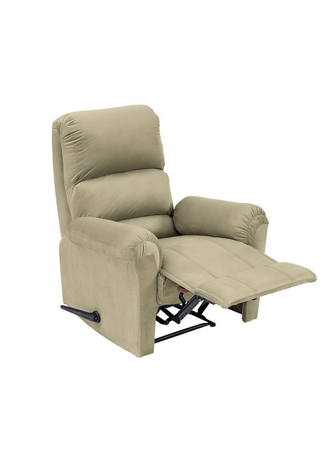 BACK COMFORT ChillSeat | Velvet Recliner Chair - Light Beige - 82×83×105 cm - Image 2