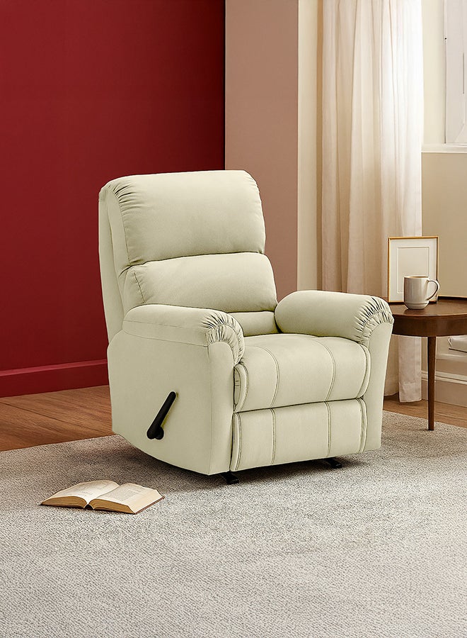BACK COMFORT ChillSeat | Velvet Recliner Chair - Light Beige - 82×83×105 cm - Image 1