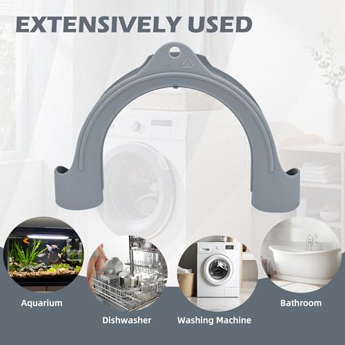 XwaYexa U-Shaped Washing Machine Drain Hose Holder Hook, U-Bend Hose Holder Hook for Laundry Tub, Dishwasher and Sink Srain Hoses, Compatible with Samsung, GE Washers (2Pack) - Image 3