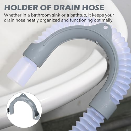 XwaYexa U-Shaped Washing Machine Drain Hose Holder Hook, U-Bend Hose Holder Hook for Laundry Tub, Dishwasher and Sink Srain Hoses, Compatible with Samsung, GE Washers (2Pack) - Image 4