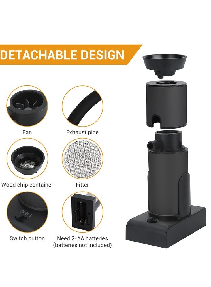 general Cocktail Smooker Kit Portable Smocking Infuser Cold Smooke Generator BBQ Enhancer Wood Chip Flavor Infusion Tool Kitchen Infuser for Bar Cooking Meat BBQ Drinks - Image 5