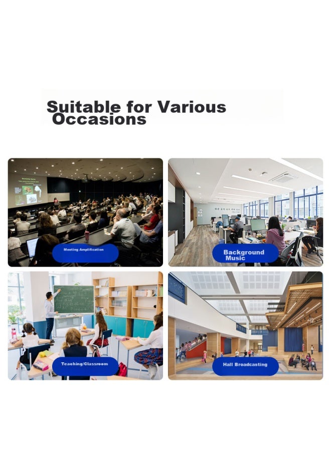 Sansui نظام مكبر صوت مثبت على السقف T85 مع حجم ثابت للإعلانات العامة، المؤتمرات، الموسيقى الخلفية، قاعة المعارض، مركز التسوق، ومباني المكاتب. مكبر صوت مغلق بحجم 5.5 بوصة، قطعة واحدة. - Image 4