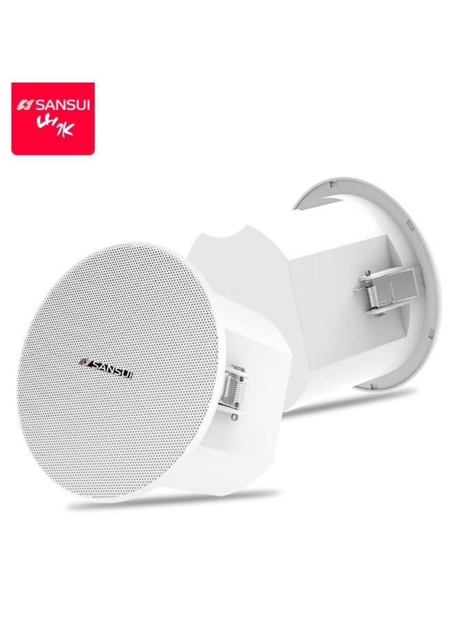 Sansui نظام مكبر صوت مثبت على السقف T85 مع حجم ثابت للإعلانات العامة، المؤتمرات، الموسيقى الخلفية، قاعة المعارض، مركز التسوق، ومباني المكاتب. مكبر صوت مغلق بحجم 5.5 بوصة، قطعة واحدة. - Image 5