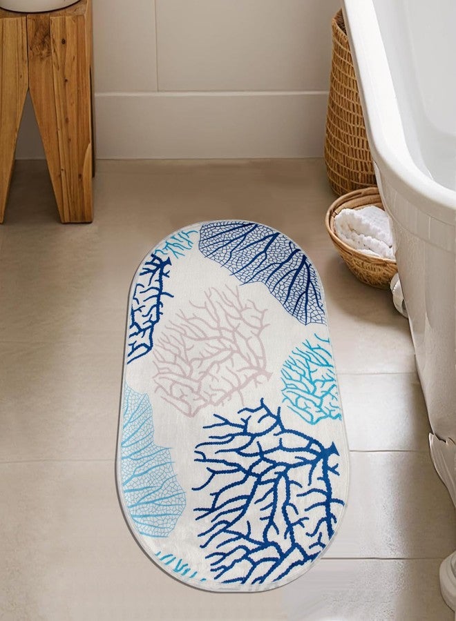 BBSET Beach Bathroom Rugs, Soft and Absorbent Starfish Shell Rug, Non-Slip Backing, Ideal for Bathroom Sea Bath Decor (Coral, 31x20inch) - Image 1