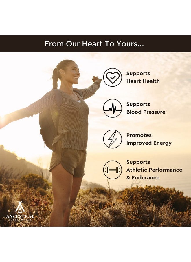 Ancestral Supplements Grass Fed Beef Heart Supplement 3300Mg Coq10 Supplement Supports Heart Health And Mitochondrial Health Nongmo 180 Capsules  - Image 4