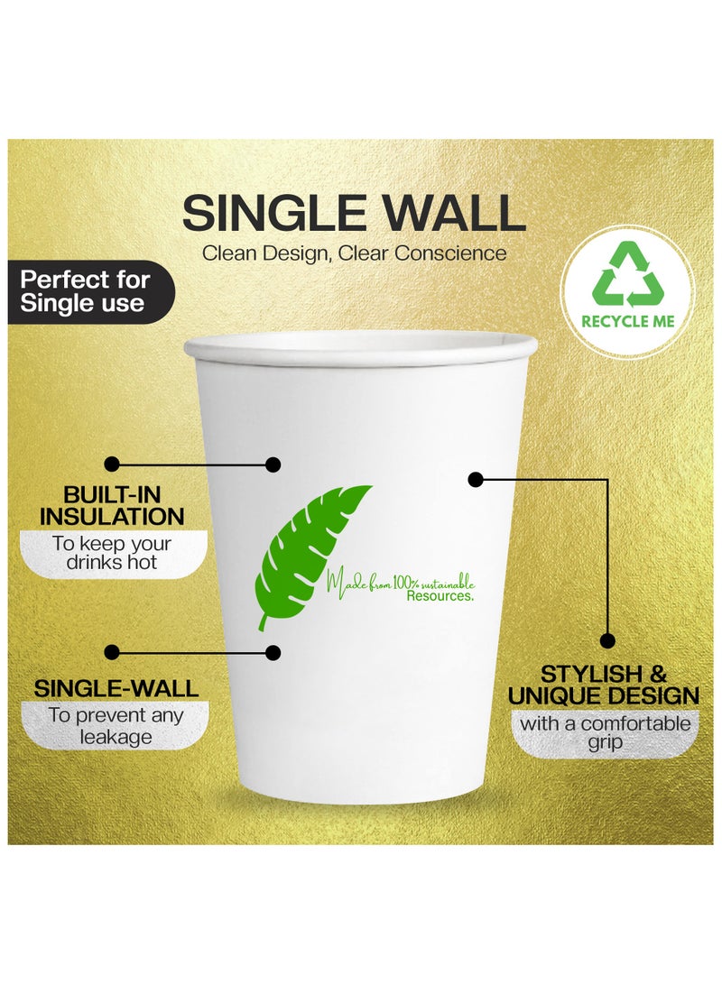 EcoEdge EcoEdge 5 Oz Disposable Heavy-Duty Party Paper Cups (Pack of 25) | For Expresso Coffee and Tea | Eco-Friendly, Sustainable, BPA Free | Fancy Plastic Free Cups, For All Occasions | 100% Compostable  - Image 2