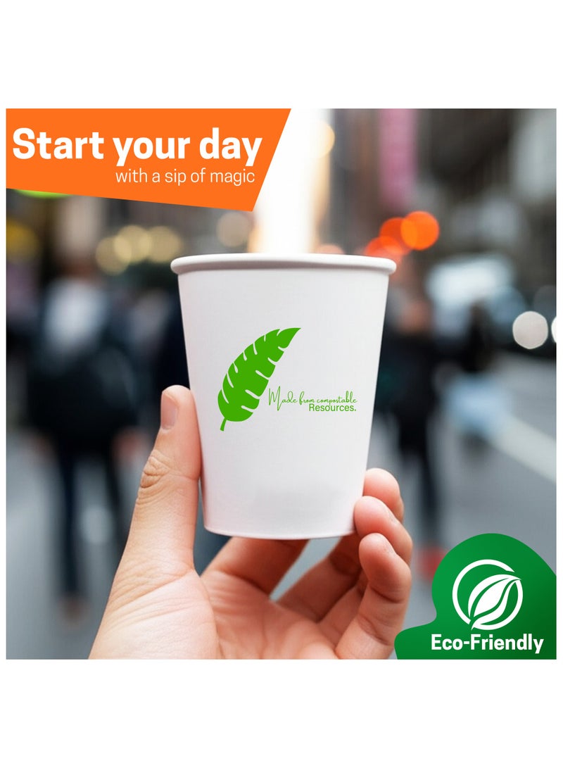 EcoEdge EcoEdge 5 Oz Disposable Heavy-Duty Party Paper Cups (Pack of 25) | For Expresso Coffee and Tea | Eco-Friendly, Sustainable, BPA Free | Fancy Plastic Free Cups, For All Occasions | 100% Compostable  - Image 3
