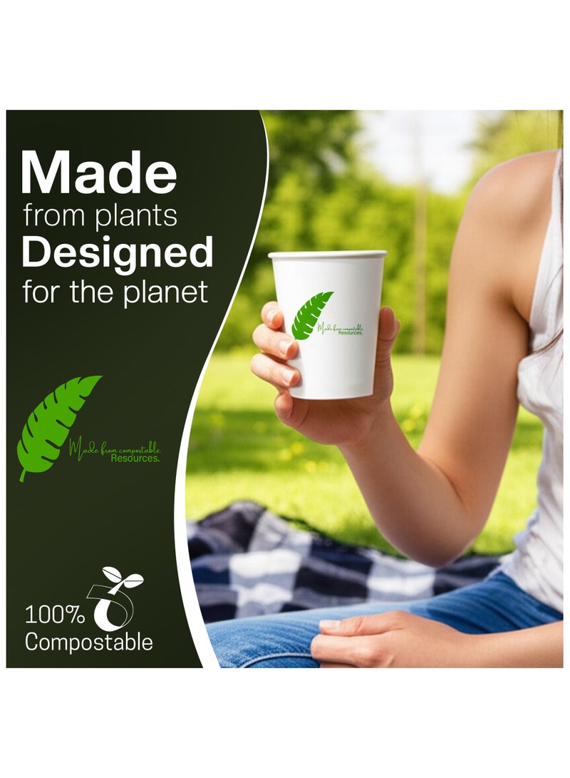 EcoEdge EcoEdge 5 Oz Disposable Heavy-Duty Party Paper Cups (Pack of 25) | For Expresso Coffee and Tea | Eco-Friendly, Sustainable, BPA Free | Fancy Plastic Free Cups, For All Occasions | 100% Compostable  - Image 5