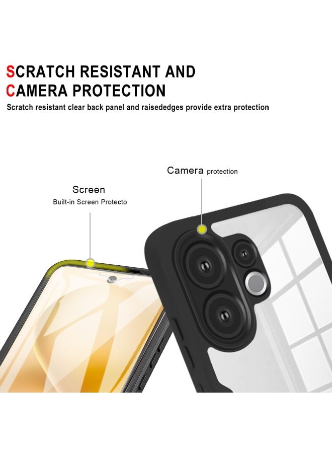 general Clear Case Compatible with Vivo V60 5G [Built-in Screen Protector] Full Body Protection Transparent Phone Case Shockproof Protective Cover for Vivo V60 - Image 5